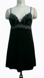 Ladies sexy sleepwear nightdress in lace and viscose
