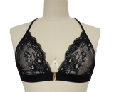 Lace bra with elatic band